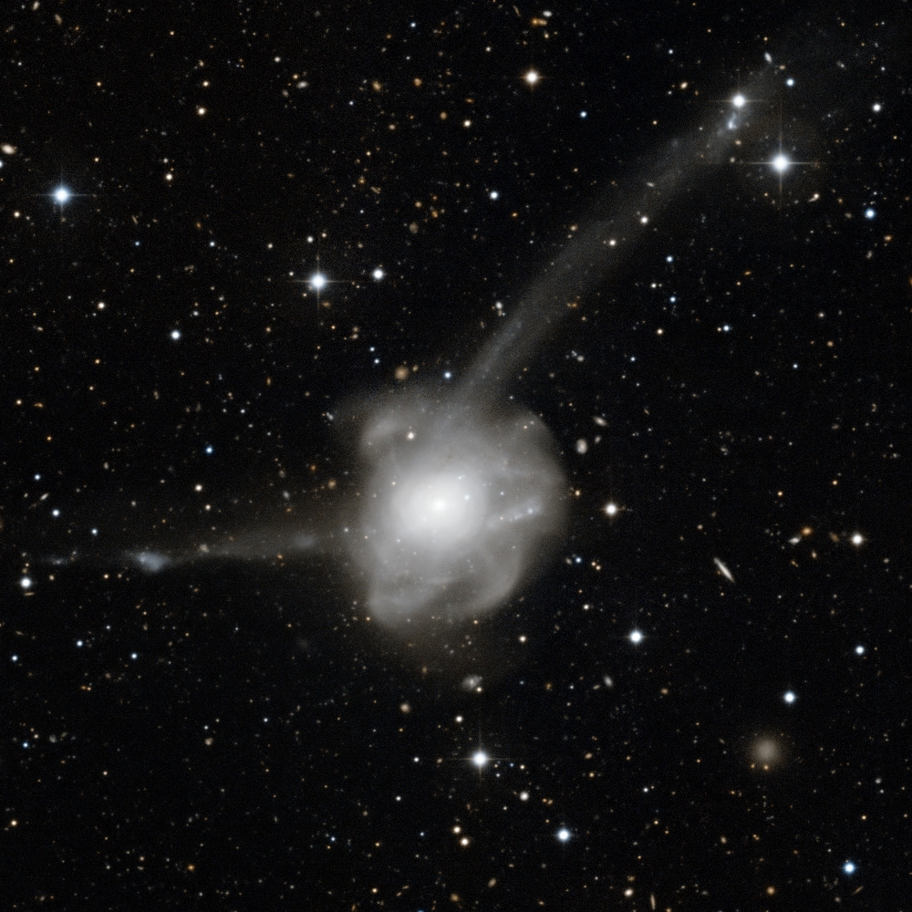 NGC 7525 || Atomd for Peace Galaxy || Result of 2 interacting galaxies