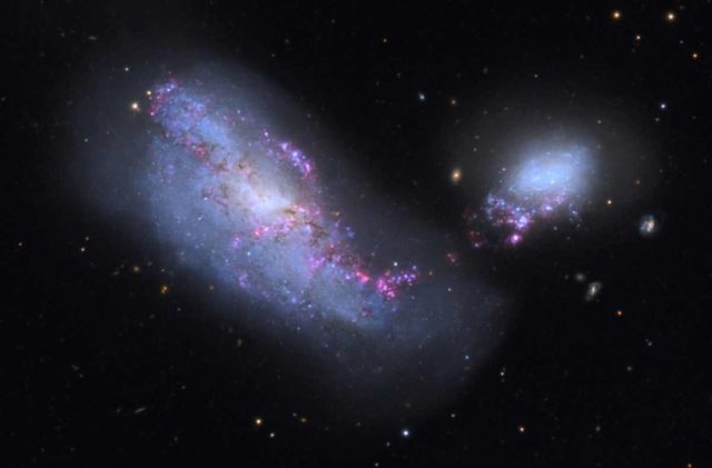 NGC 4490 & NGC 4485 || Cocoon Galaxy || Barred Spiral Galaxy  with Satellite Galaxy