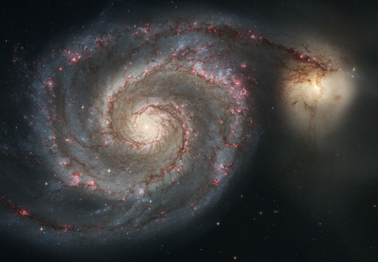 M51 || Whirlpool Galaxy || Interacting Grand design Spiral Galaxy || first galaxy classified as spiral galaxy