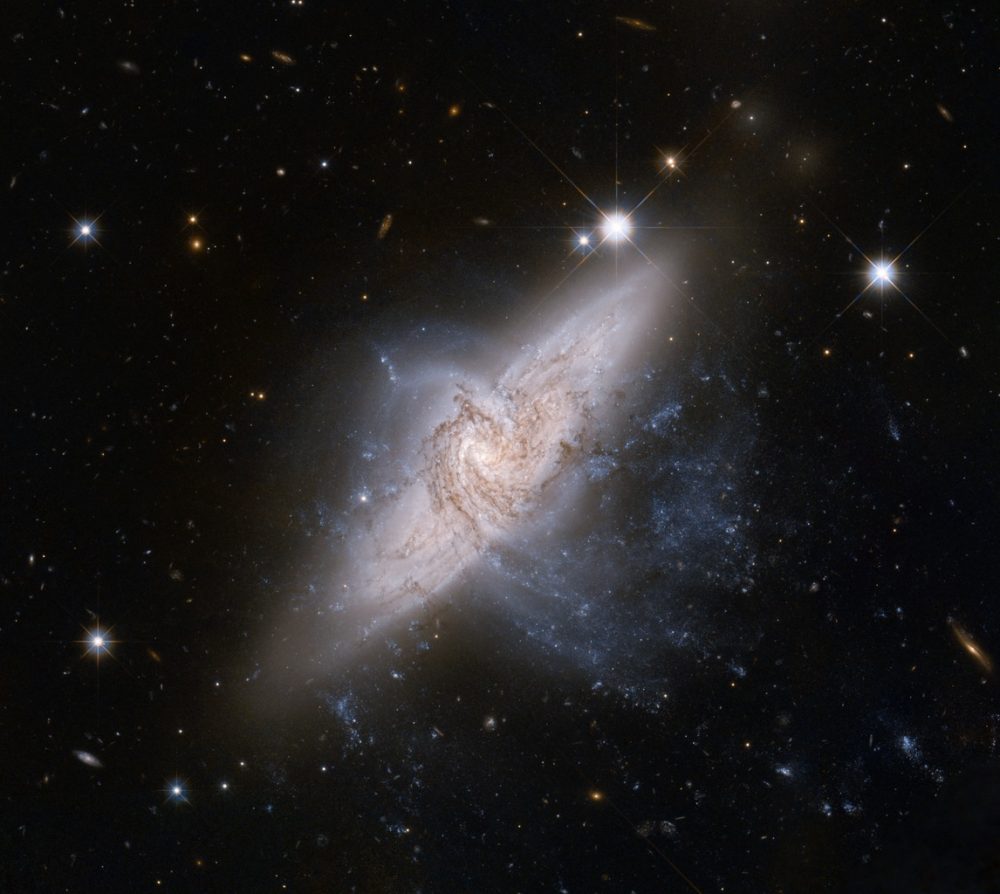 NGC 3314 || Pair of Overlapping Spiral Galaxies